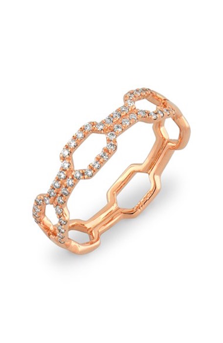 Bony Levy Stackable Open Weave Diamond Ring